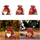 Christmas Drawstring Gift Bag Red for Family Gatherings Supplies Party Favor S  old man