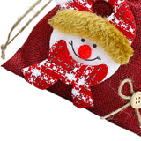 Christmas Drawstring Gift Bag Red for Family Gatherings Supplies Party Favor S  snowman