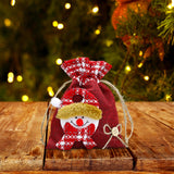 Christmas Drawstring Gift Bag Red for Family Gatherings Supplies Party Favor S  snowman