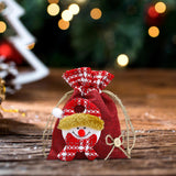 Christmas Drawstring Gift Bag Red for Family Gatherings Supplies Party Favor S  snowman