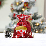 Christmas Drawstring Gift Bag Red for Family Gatherings Supplies Party Favor S  snowman