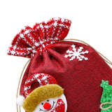 Christmas Drawstring Gift Bag Red for Family Gatherings Supplies Party Favor M  snowman