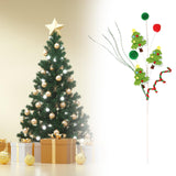 Christmas Tree Pick Xmas Tree Decor for Themed Parties Festive Design Light green