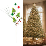 Christmas Tree Pick Xmas Tree Decor for Themed Parties Festive Design Light green