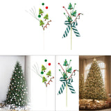 Christmas Tree Pick Xmas Tree Decor for Themed Parties Festive Design Light green