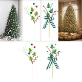 Christmas Tree Pick Xmas Tree Decor for Themed Parties Festive Design Light green