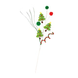 Christmas Tree Pick Xmas Tree Decor for Themed Parties Festive Design Light green