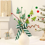 Christmas Tree Pick Xmas Tree Decor for Themed Parties Festive Design Light green