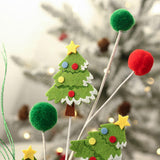 Christmas Tree Pick Xmas Tree Decor for Themed Parties Festive Design Light green