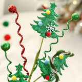 Christmas Tree Pick Xmas Tree Decor for Themed Parties Festive Design Green