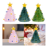 Glass Christmas Tree Ornament for Decorating Holiday Atmosphere Fireplace pink