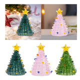 Glass Christmas Tree Ornament for Decorating Holiday Atmosphere Fireplace pink