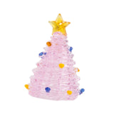 Glass Christmas Tree Ornament for Decorating Holiday Atmosphere Fireplace pink