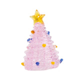 Glass Christmas Tree Ornament for Decorating Holiday Atmosphere Fireplace pink