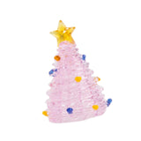 Glass Christmas Tree Ornament for Decorating Holiday Atmosphere Fireplace pink