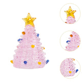 Glass Christmas Tree Ornament for Decorating Holiday Atmosphere Fireplace pink