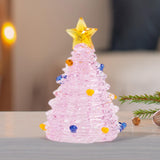 Glass Christmas Tree Ornament for Decorating Holiday Atmosphere Fireplace pink