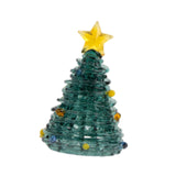 Glass Christmas Tree Ornament for Decorating Holiday Atmosphere Fireplace dark green