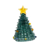 Glass Christmas Tree Ornament for Decorating Holiday Atmosphere Fireplace dark green