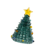 Glass Christmas Tree Ornament for Decorating Holiday Atmosphere Fireplace dark green