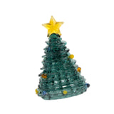 Glass Christmas Tree Ornament for Decorating Holiday Atmosphere Fireplace dark green