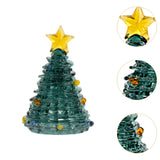 Glass Christmas Tree Ornament for Decorating Holiday Atmosphere Fireplace dark green