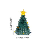 Glass Christmas Tree Ornament for Decorating Holiday Atmosphere Fireplace dark green