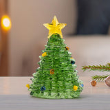 Glass Christmas Tree Ornament for Decorating Holiday Atmosphere Fireplace light green