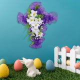 Easter Cross Wreath Front Door Tulip Wreath Holiday Artificial Flower Wreath White Flowers