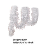 Christmas Tinsel Garland Silver Glitter for Ceiling Staircase Christmas Tree