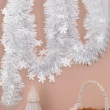 Christmas Tinsel Garland Silver Glitter for Ceiling Staircase Christmas Tree