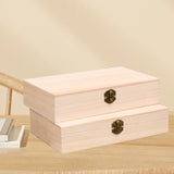 2x Wooden Storage Box for Pantry Organizer Storage Closet Kitchen Countertop