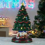 Xmas Tree Musical Box Decoration Desk Sculpture for Room Party Bookshelf