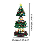 Xmas Tree Musical Box Decoration Desk Sculpture for Room Party Bookshelf