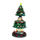 Xmas Tree Musical Box Decoration Desk Sculpture for Room Party Bookshelf