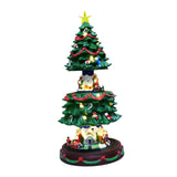 Xmas Tree Musical Box Decoration Desk Sculpture for Room Party Bookshelf