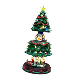 Xmas Tree Musical Box Decoration Desk Sculpture for Room Party Bookshelf