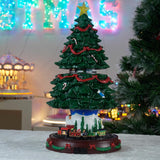 Xmas Tree Musical Box Decoration Desk Sculpture for Room Party Bookshelf