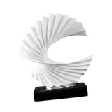 Ocean Wave Statue Ornament Artwork Abstract Sculpture for Bedroom Home Shelf White