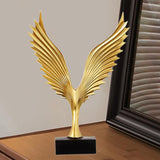 Eagle Statue Centerpiece Collectible Tabletop Ornament for Home Office Shelf Golden