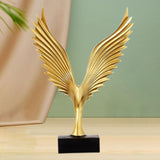 Eagle Statue Centerpiece Collectible Tabletop Ornament for Home Office Shelf Golden