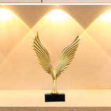 Eagle Statue Centerpiece Collectible Tabletop Ornament for Home Office Shelf Golden