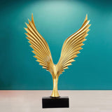 Eagle Statue Centerpiece Collectible Tabletop Ornament for Home Office Shelf Golden