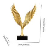 Eagle Statue Centerpiece Collectible Tabletop Ornament for Home Office Shelf Golden