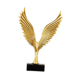 Eagle Statue Centerpiece Collectible Tabletop Ornament for Home Office Shelf Golden