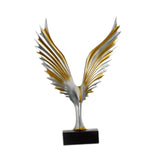 Eagle Statue Centerpiece Collectible Tabletop Ornament for Home Office Shelf Gold Silver