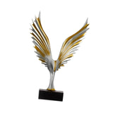 Eagle Statue Centerpiece Collectible Tabletop Ornament for Home Office Shelf Gold Silver