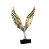 Eagle Statue Centerpiece Collectible Tabletop Ornament for Home Office Shelf Gold Silver