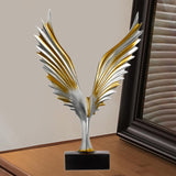 Eagle Statue Centerpiece Collectible Tabletop Ornament for Home Office Shelf Gold Silver