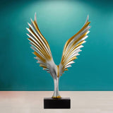 Eagle Statue Centerpiece Collectible Tabletop Ornament for Home Office Shelf Gold Silver